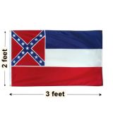 2'x3' Mississippi Nylon Outdoor Flag